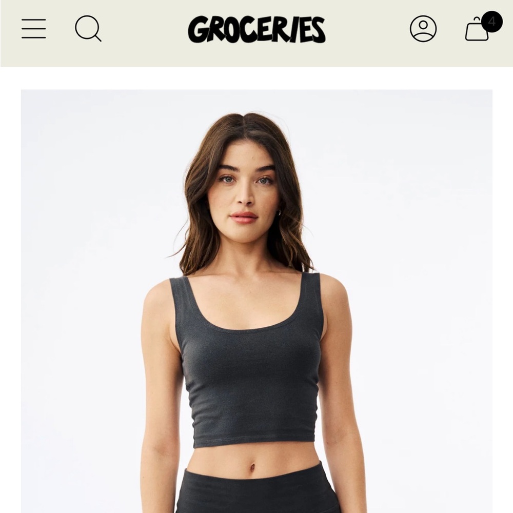 Groceries Fitted Crop Top